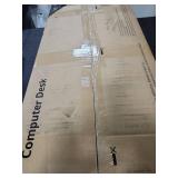 32 in Small Computer Desk for Home Office, Modern Study Work Table Simple Style for Bedroom, Writing Desks with X-Shaped Reinforcement, Rust - Retail: $0