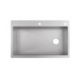 30 in. Drop-In Single Bowl 18 Gauge Stainless Steel Kitchen Sink with Spring Neck Faucet - Retail: $339