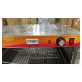 CAMMOO 133Qt 5-Tier 900W Commercial Food Warmer w/ 304 Blued Stainless Steel Heating Element, Double-Tempered Glass Door, Adjustable Shelf, Electric Catering Hot Box Countertop Heated Holding Cabinet 