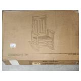 Hyleory HDPE Modern Resin Outdoor Oversized Rocking Chair, Patio Adirondack Chair for All Seasons in White - Retail: $189