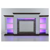 Nuallan Manufactured Wood Mantel 70\" Fireplace - Retail: $339