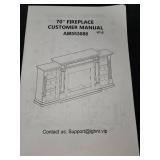 Nuallan Manufactured Wood Mantel 70\" Fireplace - Retail: $339