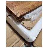 FEZIBO Standing Desk with Keyboard Tray, 60 x 24 Inch Adjustable Height Sit Stand Desk with Memory Presets for Home Office, Ergonomic Computer Workstation, Light Rustic - Retail: $209