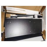 SEDETA L Shaped Gaming Desk, Reversible Computer Desk with Power Outlet and Pegboard, Gaming Desk with Led Lights, Keyboard Tray and Storage Bag for Home Office, Black - Retail: $179