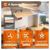 Ceiling Fans with Lights, 42 Inch Low Profile Ceiling Fan with Light And Remote Control, Flush Mount, Reversible, 3CCT, Dimmable, Quiet, White Small Ceiling Fan for Bedroom Indoor/Outdoor Use - Retail