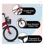 20\" Kids Bike for Boys and Girls, Wanan Boys Bicycles with Kickstand for Kids Ages 7-13, Red - Retail: $194