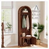 Hall Tree with Bench and Shoe Storage, Entryway Storage Bench  - Retail: $144
