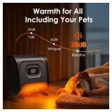 Air Choice Infrared Space Heater, 1500W Wall Heater with Attachable Feet, Adjustable Thermostat, Remote, 12H Timer, Safety Child Lock, Easy-Mount Electric Heating for Indoor Use, Garage, Bathroom - Re