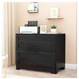 2 Drawer Farmhouse File Cabinet, Wood Lateral Filing Cabinet for Home Office, Large File Storage Printer Stand for A4/Letter Size Files, with Anti-tilt Mechanism - Retail: $159