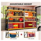 4000LBS Garage Shelving Heavy Duty, 48â W Storage Shelves, 4-Tier Adjustable Metal Storage Shelves, Steel Industrial Shelving Unit, Metal Shelving for Garage, Basement, Warehouse(47.3x20x79in) - 