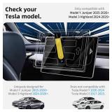 CYBERBEANS Upgrade 9H Tempered Glass Protector for Tesla Model 3 Highland(2024/2025/2026) & New Model Y Juniper Front/Rear Screen Protector Accessories 2026, Anti Glare/Finger Print -Matte[2-Pack]