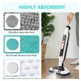 Frescares  Steam&Scrub Mop Pads Replacement Power Pads Compatible with Shark,S8201 S8001 S7001 S7201 S7000AMZ S7000 S7005 S7020 S7001C Dirt Grip Scrub Adsorb Washable Pad