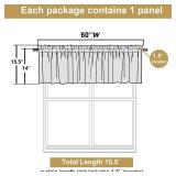 Lecloud Navy Blue Valance for Windows 14 Inch Length, Thermal Insulated Privacy Room Darkening Small Curtains, Kitchen Valances with Rod Pocket for Cafe Basement Cabinet, 60 W x 14 L 1 Panel