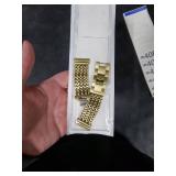 Minyee Metal Band Compatible with Fitbit Sense 2/Versa 4/Versa 3/Sense Band for Women, Dressy Stainless Steel Multi-chain Designer Gold Link Bracelet Stylish Luxury Chic Wristband Replacement Strap