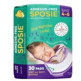 Sposie Diaper Booster Pads, Size 4-6, 30 Count - Hypoallergenic, Dermatologist and Pediatrician Tested, Fragrance, Latex, Chemical and Cruelty-Free, Made in USA