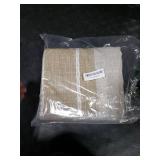 Softalker Linen Tablecloth Rectangle, Outdoor Waterproof Burlap Cotton Farmhouse Table Cloths with Tassel, Heavy Weight Wrinkle Free Table Cover for Spring Easter Picnic - 55 x 70 Inch, Coffee Lines