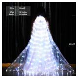 Sekopesy Illuminated LED Fairy Wings for Kids and Adults Multicolored Glowing Butterfly Wings for Enchanting Parties and Events (40inch for Kids, White Lights)