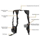 Twod Concealed Carry Shoulder Holster Nylon Cross Harness Vertical Shoulder Holster Adjustable for Most Handguns or Pistol (Black)