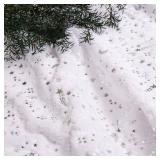Acdoslow Christmas Tree Skirt 30 36 48 White Luxury Faux Fur Tree Skirt Stars Plush Tree Skirt for Christmas Tree Pencils Tree 906/Silver/78