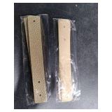 ANJUU Leather Drawer Pulls, 12 Pcs Leather Pulls Handles, Handmade Leather Knobs Cabinet Hardware Drawer Pulls for Dresser Cabinet Drawer Doors and Closet (Gold)