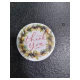 Fyeoxle 36PCS Edible Christmas Thank You Cupcake Toppers Wafer Paper Holly Jolly Candy Cupcake Toppers Thank You Cake Picks for Christmas Theme Party Baby Shower Birthday Supplies