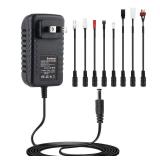 RC Battery Charger for 4.8V 7.2V 8.4V 9.6V NiMH/NiCD Battery, RC Car Charger for 2.4V-12V NiMH/NiCD B attery Pack(NOT for LiPO Battery)