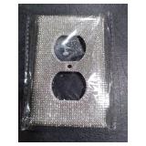 Outlet Covers.2 Pack Shiny Rhinestones Wall Plate Rhinestones Light Switch Cover Decorative Bling Switch Cover Crystal Outlet Covers Decorative Wall Plate Outlet Decorations