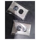 Outlet Covers.2 Pack Shiny Rhinestones Wall Plate Rhinestones Light Switch Cover Decorative Bling Switch Cover Crystal Outlet Covers Decorative Wall Plate Outlet Decorations