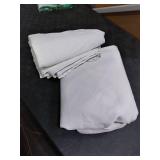 XWZO 100% Blackout Curtains 2 Panels with Tiebacks- Heat and Full Light Blocking Window Treatment with Black Liner for Bedroom/Nursery, Rod Pocket & Back Tab, Ivory, W52 x L84 Inches Long, Set of 2