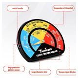 Magnetic Fireplace Thermometer - Large Size, Stove Top Temperature Gauge for Wood Burning Stove & Pellet Stoves (1PCS)