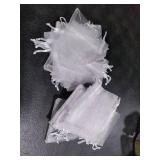 Organza Bags, White Organza Bags, 50Pcs, Sheer Organzas Bag 3 x 4 inch, Jewelry Gift Bags, Party Favor Bags with Drawstring, Mesh Gift Pouches Mini Candy Pouch for Wedding Christmas Party