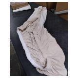 H.VERSAILTEX Armless Accent Chair Covers Thick Velvet Armless Chair Slipcovers High Stretch Chair Covers for Living Room Hotel Machine Washable Furniture Protector with Elastic Bottom, Ivory