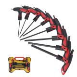 Lichamp 8 Pieces SAE T Handle Allen Wrench Set, 5/64-3/8 Inch, Ball Head, Standard Long Tee Handle Allen Hex Key Set, Heavy Duty Excellent