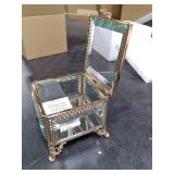 DHCGPP Glass Vintage Jewelry Box Keepsake storage Trinket Ring Display Box Home Decor Beveled Clear Glass Box Organizer(3.8x3.8x3.4Inches)