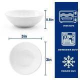 MARIWEI 11 Pack Soy Sauce Dish Ceramic Dipping Bowls Bulk, 1.2 Oz White Dipping Sauce Bowls/Dishes, Small Dipping Sauce Cups for Sushi Ketchup Olive Oil Appetizer