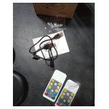 Ler0ktr Rechargeable Battery LED Spotlight Indoor: Wireless Mini Art Accent Spot Lights with Timer Remote - Small Dimmable Uplight for Plants Display Painting Dartboard Artwork Portrait Closet