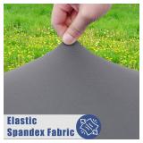 Moosfor Spandex 5 Foot Rectangle Table Cloth, Elastic Fitted Tablecloths for Picnic, Stretch Washable Patio Table Cover for Outdoor, Camping, Banquet and Parties (Grey, 36x60)