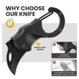 FUNBRO Small Pocket Knife Gift for Men, Keychain Box Cutter with 1.34inch Blade, Mini Folding Knives EDC Gadgets for Everyday Carry, Stocking Stuffers Gift for Adults Men Him