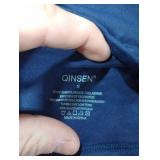 QINSEN Long Sleeve Shirts for Women Boat Neck Cowl Back Double Lined Going Out Tops Casual Fall Clothes (Estate Blue,S)