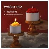 MGLIFEUL Candle Tins Jars Container Vessels for Making 4 Oz White Empty Candle Tins Can Gift Box Packaging Plate with Lids Wax Container Bulk Making DIY Candle Supplies Accessories(White,4oz, 16pcs)