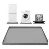 Large Thickened Washing Machine Mat 30 x 28 Silicone Under Washer and Dryer Drain Pan Drip Tray Floor Protector Non-Slip Flexible Soft Mat Waterproof Raised Edge 0.98