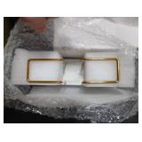 2 Pack Cocktail Napkin Holder for Table,Natural Marble Napkins Holder with Metal Wire,Modern Tissue Paper Dispenser for Dining Table Bar Kitchen (for 5 x 5 inches napkin)