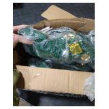 Kordain Solar Mini Christmas Tree Light Outdoor Decoration, 30 Inch Solar Tree Lights with 30 LED 8 Flashing Modes Decorated Prelit Gift Boxes & Ornaments for Pathway Patio Yard Garden Cemetery, 2PCS