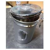 1800ML Airtight Coffee Canister with Date Tracker&Transparent Window, 22.8OZ Coffee Container with 30ML Measure Spoon&4 co2 Valve, Coffee Bean Storage Container for Grounds Coffee, Beans, Tea(Gray)