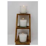 White Votive Candles in Clear Glass Jar 24 Hour Long Burning Time Decorative 1 Day Candle Cups Unscented for Dinner Wedding Centerpieces -6 Pack