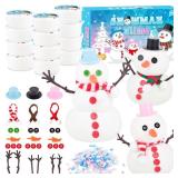 MERMAIDSLIME 12 Pack Build a Snowman Kit, Snowman Slime Crafts for Kids, Scented Butter Slime DIY Kit, Party Favor for Girls and Boys, Christmas Stocking Stuffers for Kids & Adults