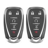 X AUTOHAUX 2pcs 5 Button 315MHz HYQ4AA SUV Keyless Entry Remote Control Key Fob for Chevrolet Equinox 2018-2021 Replacement Proximity Smart Fob 46 Chip