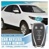 X AUTOHAUX 2pcs 5 Button 315MHz HYQ4AA SUV Keyless Entry Remote Control Key Fob for Chevrolet Equinox 2018-2021 Replacement Proximity Smart Fob 46 Chip