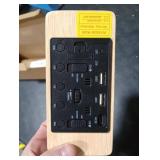 URAYCO Wooden Digital Alarm Clock with Fast Wireless Charger, Dual USB Charging Ports, DST, Dimmable, Snooze, RGB Large Number Display LED Clock for Bedrooms, Living Room, Desk, Table, Bedside(Bamboo)