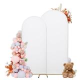 DREAHOTEXTIL Arch Covers,Arch Backdrop Stand Fitted Cover for Wedding Birthday Party Ceremony Banquet Decoration(7.2FT&6FT,White,Cover Only)